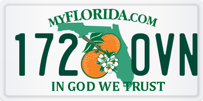 FL license plate 1720VN