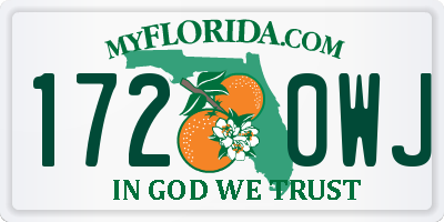 FL license plate 1720WJ