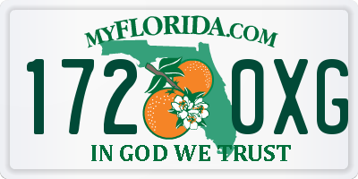 FL license plate 1720XG