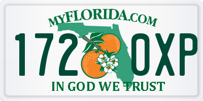 FL license plate 1720XP