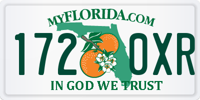 FL license plate 1720XR