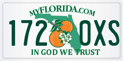 FL license plate 1720XS