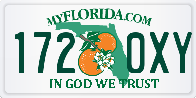 FL license plate 1720XY
