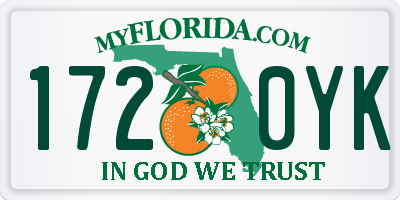 FL license plate 1720YK