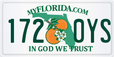 FL license plate 1720YS