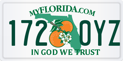 FL license plate 1720YZ