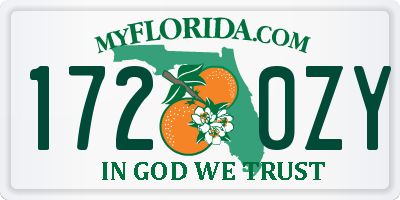 FL license plate 1720ZY
