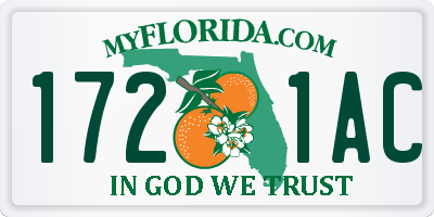 FL license plate 1721AC