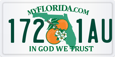 FL license plate 1721AU