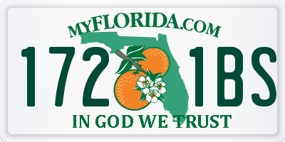FL license plate 1721BS