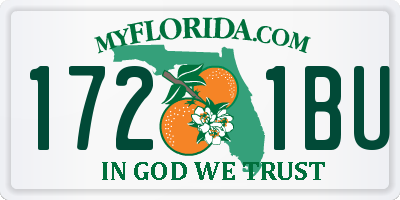FL license plate 1721BU