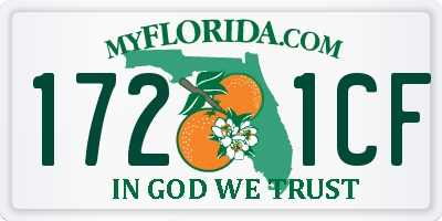 FL license plate 1721CF