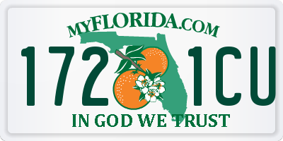 FL license plate 1721CU