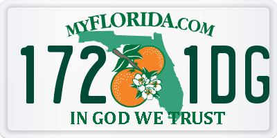 FL license plate 1721DG