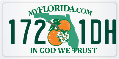 FL license plate 1721DH
