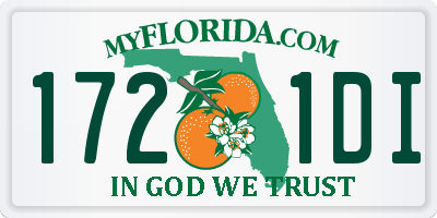 FL license plate 1721DI