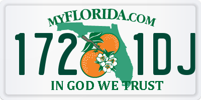 FL license plate 1721DJ