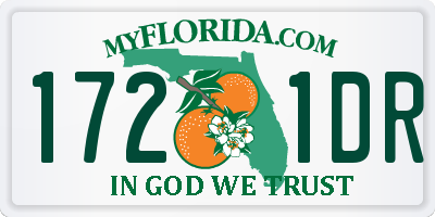 FL license plate 1721DR