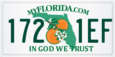 FL license plate 1721EF