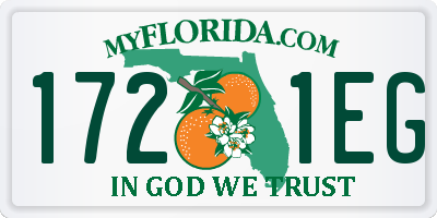 FL license plate 1721EG