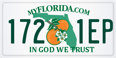 FL license plate 1721EP