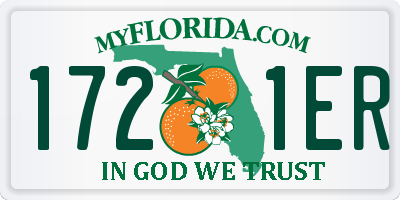 FL license plate 1721ER