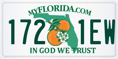 FL license plate 1721EW