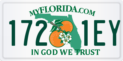 FL license plate 1721EY