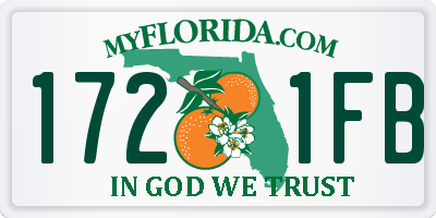 FL license plate 1721FB