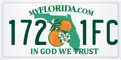 FL license plate 1721FC