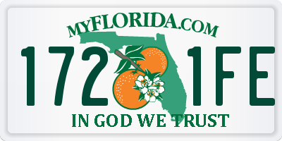 FL license plate 1721FE