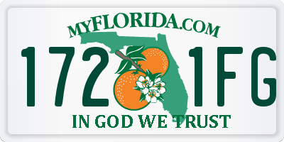 FL license plate 1721FG