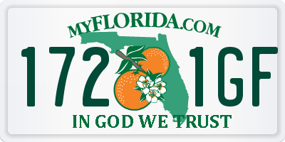 FL license plate 1721GF