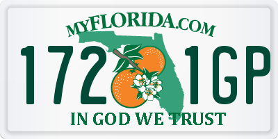 FL license plate 1721GP