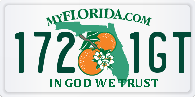 FL license plate 1721GT