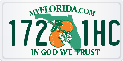 FL license plate 1721HC
