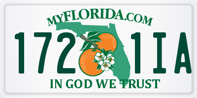 FL license plate 1721IA