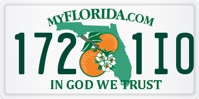 FL license plate 1721IO