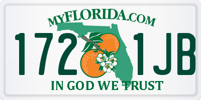 FL license plate 1721JB