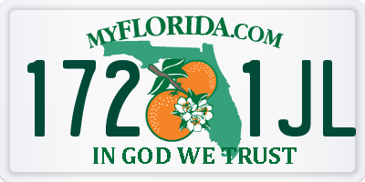 FL license plate 1721JL