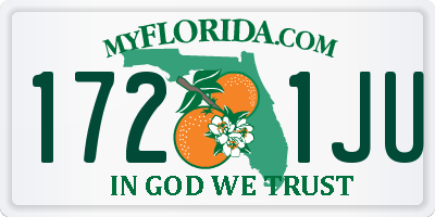 FL license plate 1721JU