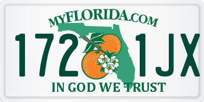 FL license plate 1721JX