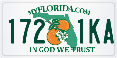 FL license plate 1721KA