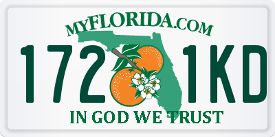 FL license plate 1721KD