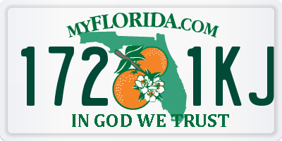 FL license plate 1721KJ