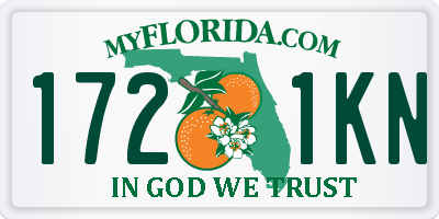 FL license plate 1721KN