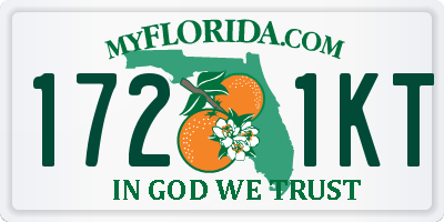 FL license plate 1721KT