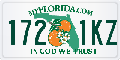 FL license plate 1721KZ