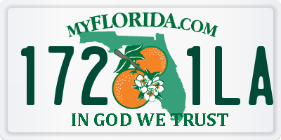 FL license plate 1721LA