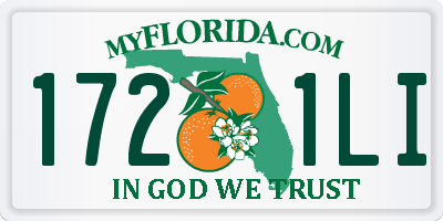 FL license plate 1721LI